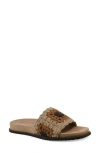 Cliffs By White Mountain Maxim Slide Sandal In Tan Multi Fabric