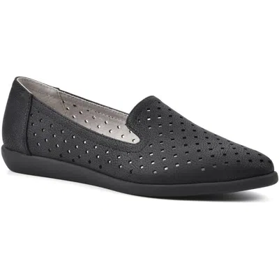 Cliffs By White Mountain Melodic Womens Comfort Insole Faux Leather Loafers In Multi