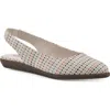 Cliffs By White Mountain Memory Slingback Flat In Ivory Multi/raffia