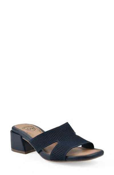 Cliffs By White Mountain Milled Sandal In Navy Fabric