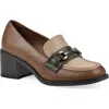 Cliffs By White Mountain Nacho Block Heel Pump In Brown Multi Smooth