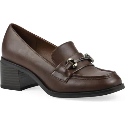 Cliffs By White Mountain Nacho Block Heel Pump In Mocha Smooth