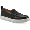Cliffs By White Mountain Nonna Penny Loafer In Black Burnished Smooth
