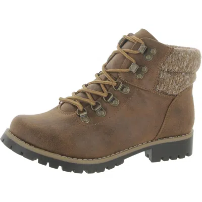 Cliffs By White Mountain Pathfield Womens Faux Suede Cold Weather Ankle Boots In Multi