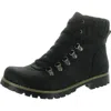 Cliffs By White Mountain Primed Womens Mixed Media Faux Suede Combat & Lace-up Boots In Black