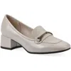 Cliffs By White Mountain Quinna Womens Embellished Patent Loafer Heels In Multi