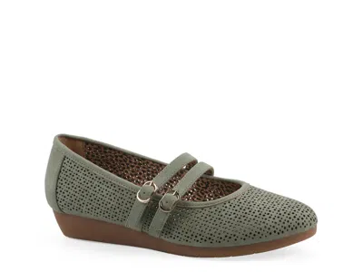 Cliffs By White Mountain Rivian Mary Jane Wedge Slipon In Green