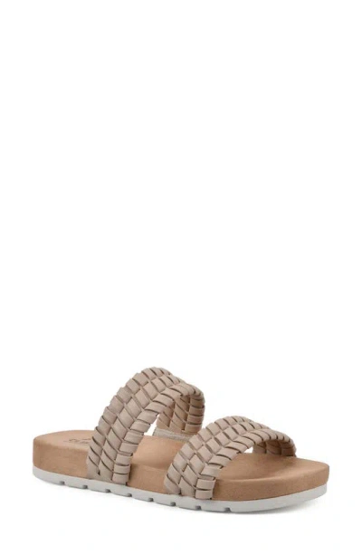 Cliffs By White Mountain Tahnkful Weave Strap Sandal In Beige Smooth