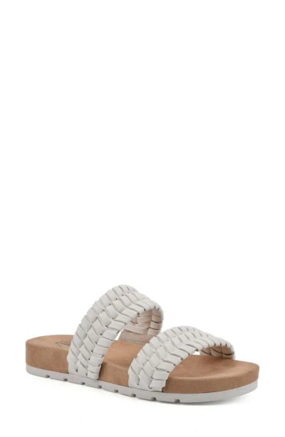 Cliffs By White Mountain Tahnkful Weave Strap Sandal In White/ Smooth