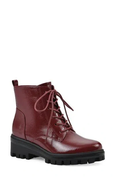 Cliffs By White Mountain Tappy Lug Sole Boot In Cordovan Patent