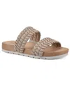 Cliffs By White Mountain Tahnkful Weave Strap Sandal In Beige Smooth