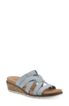 Cliffs By White Mountain Tinisha Wedge Sandal In Light Blue