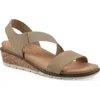 Cliffs By White Mountain Tinnley Wedge Sandal In Natural Nubuck