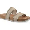 Cliffs By White Mountain Tropical Slide Sandal In Platino Metallic Smooth