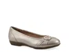 Cliffs By White Mountain Wide Width Calming Ballet Flat In Gray