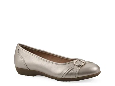 Cliffs By White Mountain Wide Width Calming Ballet Flat In Gray