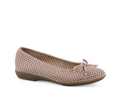 Cliffs By White Mountain Wide Width Carris Ballet Flat In Pink