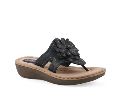 Cliffs By White Mountain Wide Width Cashlyn Wedge Sandal In Black