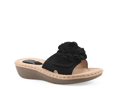 Cliffs By White Mountain Wide Width Casmyn Wedge Sandal In Animal Print