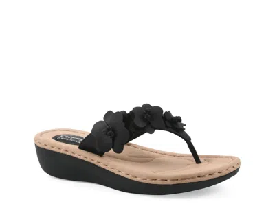 Cliffs By White Mountain Wide Width Cassilia Wedge Sandal In Black