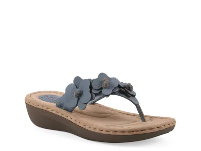 Cliffs By White Mountain Wide Width Cassilia Wedge Sandal In Purple