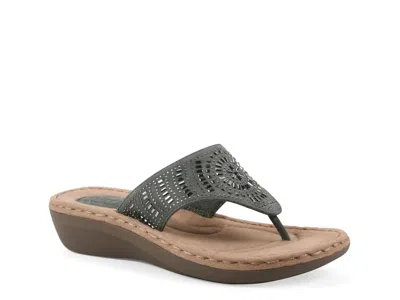 Cliffs By White Mountain Wide Width Cienna Wedge Sandal In Black