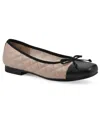 Cliffs By White Mountain Besima Quilted Flat In Taupe Multi Smooth