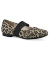 Cliffs By White Mountain Besimi Mary Jane Flat In Leopard Print Fabric