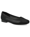 Cliffs By White Mountain Bessa Square Toe Flat In Black Fabric