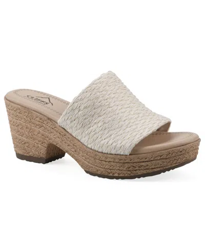 Cliffs By White Mountain Women's Biancia Wedge Slip-on Sandals In Brown