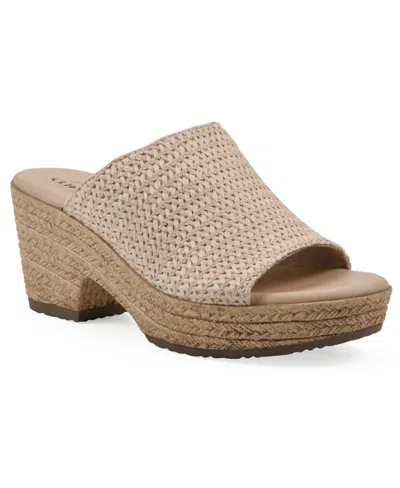 CLIFFS BY WHITE MOUNTAIN WOMEN'S BIANDO WEDGE SLIP-ON SANDALS