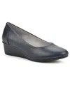 Cliffs By White Mountain Women's Boldness Ballet Wedge Style Shoe In Blue