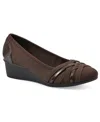 Cliffs By White Mountain Bowie Wedge Pump In Brown Nylon