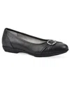 Cliffs By White Mountain Calming Buckle Strap Flat In New Navy Burnished Smooth