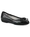 Cliffs By White Mountain Cheryl Ballet Flat In Black Smooth