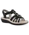 Cliffs By White Mountain Caselyn Sandal In Black Nubuck