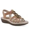 Cliffs By White Mountain Caselyn Sandal In Natural Nubuck