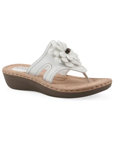 Cliffs By White Mountain Cashlyn Floral Mini Wedge Sandal