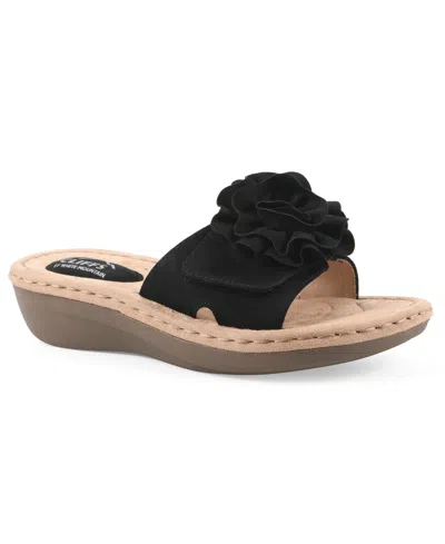 Cliffs By White Mountain Women's Casmyn Slide Sandals In Black