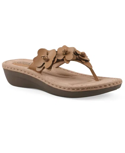 Cliffs By White Mountain Cassilia Mini Wedge Sandal In Brown