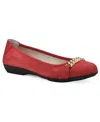 Cliffs By White Mountain Women's Charmed Ballet Flats In Red Fabric