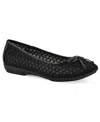 Cliffs By White Mountain Chelcy Mesh Ballet Flat In Black Mesh Fabric