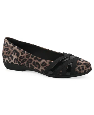 Cliffs By White Mountain Women's Chic Ballet Flat In Animal Print