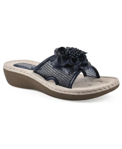 CLIFFS BY WHITE MOUNTAIN WOMEN'S CHILL WEDGE SLIP-ON SANDALS