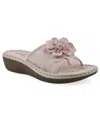 Cliffs By White Mountain Chill Slide Sandal In Pink Fabric