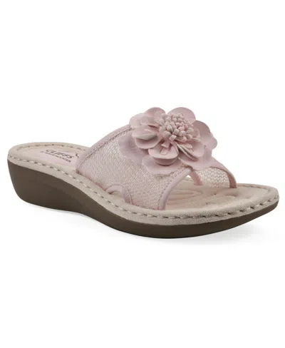CLIFFS BY WHITE MOUNTAIN WOMEN'S CHILL WEDGE SLIP-ON SANDALS