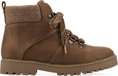 Cliffs By White Mountain Women's Connie Cushioned Lace-up City Hiker Ankle Boot In Light Brown