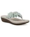 Cliffs By White Mountain Content Wedge Sandal In Mint Smooth