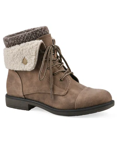 Cliffs By White Mountain Women's Duena Lace-up Hiker Booties In Brown