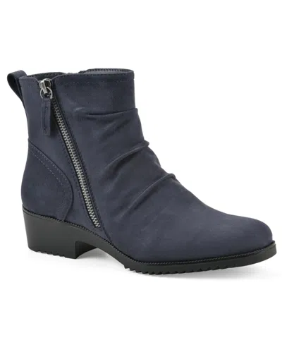 Cliffs By White Mountain Women's Durston Ankle Booties In Navy Fabric